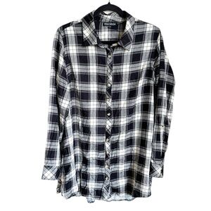 Tolani Collection Plaid Top Print‎ Back Sz Medium